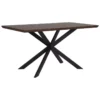 Table 140 X 80 Cm Bois Foncé Et Noir SPECTRA -Meilleur Meubles Magasin table a manger 16690877