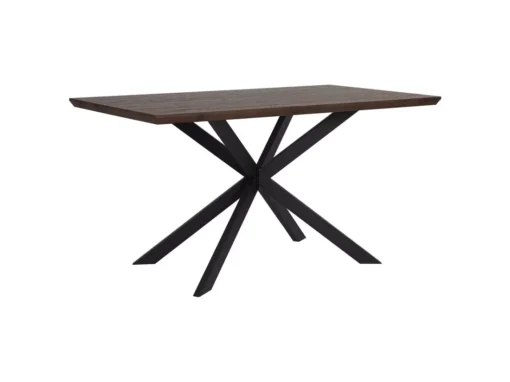 Table 140 X 80 Cm Bois Foncé Et Noir SPECTRA -Meilleur Meubles Magasin table a manger 16690877