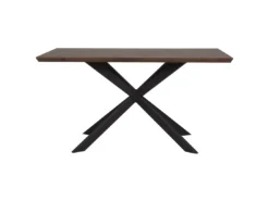 Table 140 X 80 Cm Bois Foncé Et Noir SPECTRA -Meilleur Meubles Magasin table a manger 16690883