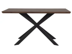 Table 140 X 80 Cm Bois Foncé Et Noir SPECTRA -Meilleur Meubles Magasin table a manger 16690885