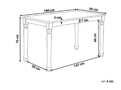 Table Blanche 180 X 90 Cm CARY -Meilleur Meubles Magasin table a manger 16690897