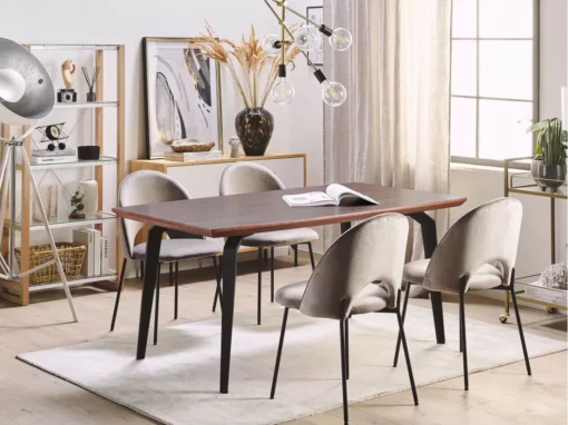 Table De Salle à Manger Effet Bois Foncé / Noir 160 X 90 Cm AMARES -Meilleur Meubles Magasin table a manger 16691009