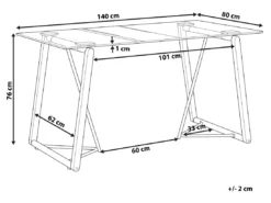 Table à Manger Transparente Et Effet Bois Clair 140 X 80 Cm TACOMA -Meilleur Meubles Magasin table a manger 16691053