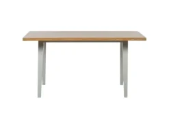 Table De Salle à Manger Effet Bois Clair Et Grise 150 X 90 Cm LENISTER -Meilleur Meubles Magasin table a manger 16691237