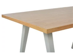 Table De Salle à Manger Effet Bois Clair Et Grise 150 X 90 Cm LENISTER -Meilleur Meubles Magasin table a manger 16691241