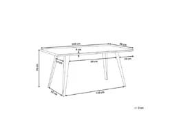 Table De Salle à Manger Effet Bois Gris / Noir 160 X 90 Cm WITNEY -Meilleur Meubles Magasin table a manger 16691263