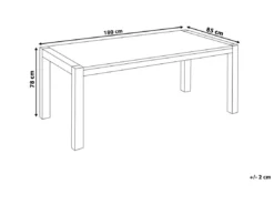 Table En Bois 180 X 85 Cm NATURA -Meilleur Meubles Magasin table a manger 16691295