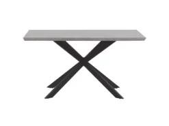 Table Effet Béton Et Noir 140 X 80 Cm SPECTRA -Meilleur Meubles Magasin table a manger 16691327