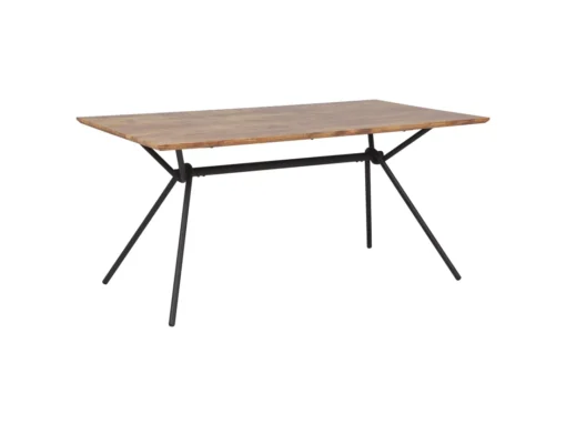 Table à Manger Effet Bois Foncé Et Noire 160 X 90 Cm AMSTERDAM -Meilleur Meubles Magasin table a manger 16691351