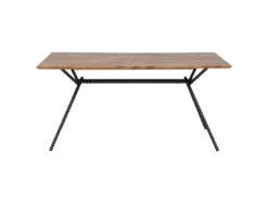 Table à Manger Effet Bois Foncé Et Noire 160 X 90 Cm AMSTERDAM -Meilleur Meubles Magasin table a manger 16691357