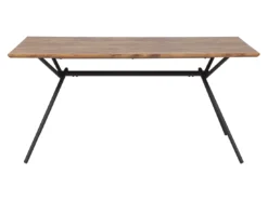 Table à Manger Effet Bois Foncé Et Noire 160 X 90 Cm AMSTERDAM -Meilleur Meubles Magasin table a manger 16691359