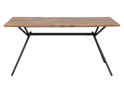 Table à Manger Effet Bois Foncé Et Noire 160 X 90 Cm AMSTERDAM -Meilleur Meubles Magasin table a manger 16691359