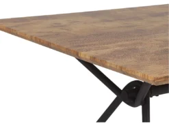 Table à Manger Effet Bois Foncé Et Noire 160 X 90 Cm AMSTERDAM -Meilleur Meubles Magasin table a manger 16691361