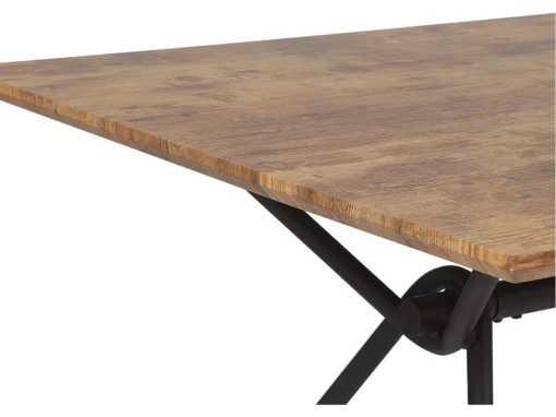 Table à Manger Effet Bois Foncé Et Noire 160 X 90 Cm AMSTERDAM -Meilleur Meubles Magasin table a manger 16691361