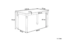 Table Blanche 120 X 75 Cm CARY -Meilleur Meubles Magasin table a manger 16691369