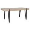 Table De Salle à Manger 150 X 90 Cm Effet Bois Clair Et Noir ADENA -Meilleur Meubles Magasin table a manger 16691465