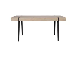 Table De Salle à Manger 150 X 90 Cm Effet Bois Clair Et Noir ADENA -Meilleur Meubles Magasin table a manger 16691471