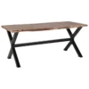 Table De Salle à Manger En Bois 200 X 95 Cm Marron/noir VALBO -Meilleur Meubles Magasin table a manger 16691481