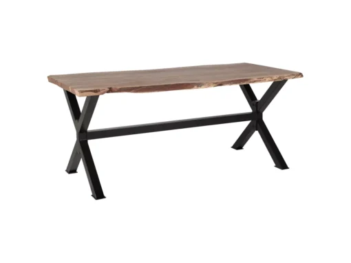 Table De Salle à Manger En Bois 200 X 95 Cm Marron/noir VALBO -Meilleur Meubles Magasin table a manger 16691481