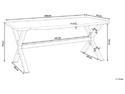 Table De Salle à Manger En Bois 200 X 95 Cm Marron/noir VALBO -Meilleur Meubles Magasin table a manger 16691485