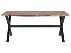 Table De Salle à Manger En Bois 200 X 95 Cm Marron/noir VALBO -Meilleur Meubles Magasin table a manger 16691487