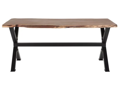 Table De Salle à Manger En Bois 200 X 95 Cm Marron/noir VALBO -Meilleur Meubles Magasin table a manger 16691487