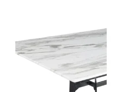 Table De Salle à Manger Effet Marbre Blanc / Noir 160 X 90 Cm BALLINA -Meilleur Meubles Magasin table a manger 16691509