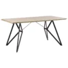 Table De Salle à Manger 160 X 90 Cm Effet Bois Et Noir BUSCOT -Meilleur Meubles Magasin table a manger 16691553