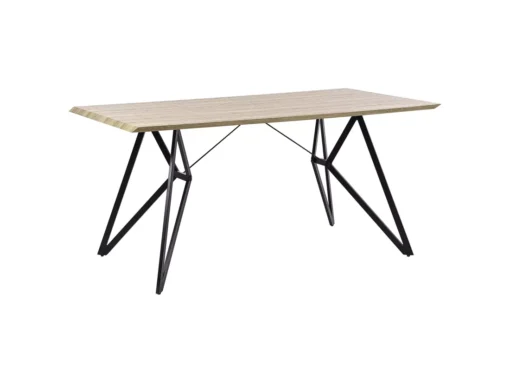 Table De Salle à Manger 160 X 90 Cm Effet Bois Et Noir BUSCOT -Meilleur Meubles Magasin table a manger 16691553