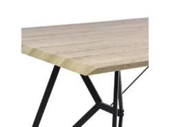 Table De Salle à Manger 160 X 90 Cm Effet Bois Et Noir BUSCOT -Meilleur Meubles Magasin table a manger 16691561