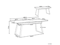 Table 160 X 90 Cm Plateau Extensible Blanc Et Bois Clair KALUNA -Meilleur Meubles Magasin table a manger 16701009