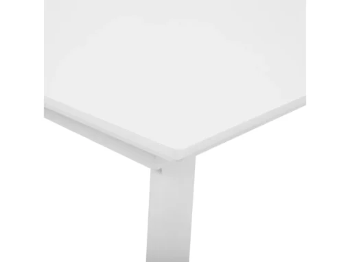 Table 160 X 90 Cm Plateau Extensible Blanc Et Bois Clair KALUNA -Meilleur Meubles Magasin table a manger 16701019
