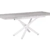 Table à Manger Extensible Effet Marbre / Blanc 160/200 X 90 Cm MOIRA -Meilleur Meubles Magasin table a manger 16701107