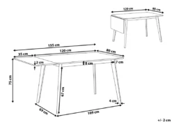 Table De Salle à Manger 120x80 Cm Blanche MEDIO -Meilleur Meubles Magasin table a manger 16701217