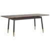Table Extensible Effet Bois Foncé / Doré 160/200 X 90 Cm CALIFORNIA -Meilleur Meubles Magasin table a manger 17125071