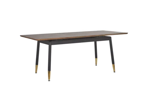 Table Extensible Effet Bois Foncé / Doré 160/200 X 90 Cm CALIFORNIA -Meilleur Meubles Magasin table a manger 17125071