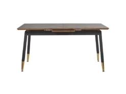 Table Extensible Effet Bois Foncé / Doré 160/200 X 90 Cm CALIFORNIA -Meilleur Meubles Magasin table a manger 17125083