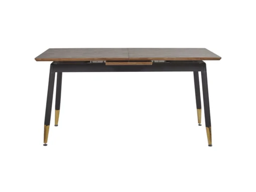 Table Extensible Effet Bois Foncé / Doré 160/200 X 90 Cm CALIFORNIA -Meilleur Meubles Magasin table a manger 17125083