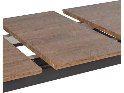 Table Extensible Effet Bois Foncé / Doré 160/200 X 90 Cm CALIFORNIA -Meilleur Meubles Magasin table a manger 17125085