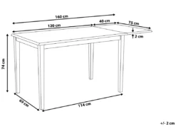 Table à Manger En Bois D’hévéa Avec Rallonge LOUISIANA -Meilleur Meubles Magasin table a manger 17158627