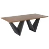 Table Marron Et Noire 200 X 100 Cm SINTRA -Meilleur Meubles Magasin table a manger 17162077