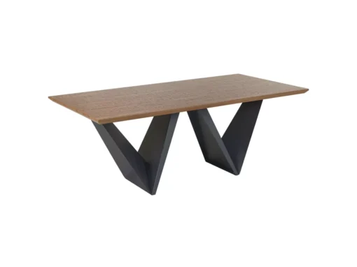 Table Marron Et Noire 200 X 100 Cm SINTRA -Meilleur Meubles Magasin table a manger 17162077