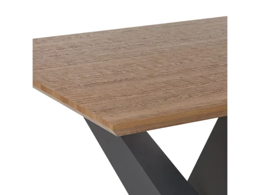Table Marron Et Noire 200 X 100 Cm SINTRA -Meilleur Meubles Magasin table a manger 17162085