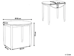 Table Ronde Extensible En Bois OMAHA -Meilleur Meubles Magasin table a manger 17163873