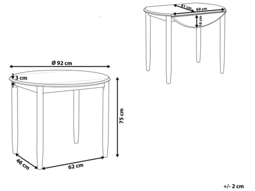 Table Ronde Extensible En Bois OMAHA -Meilleur Meubles Magasin table a manger 17163873