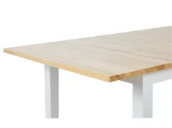 Table De Salle à Manger Extensible En Bois Clair Et Blanc 120/150 X 80 Cm HOUSTON -Meilleur Meubles Magasin table a manger 17163931