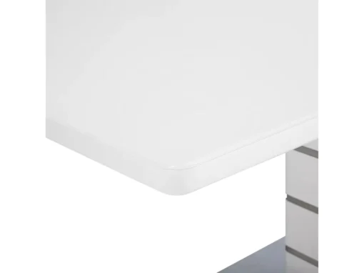 Table Extensible En Acier Blanc 180/220 X 90 Cm HAMLER -Meilleur Meubles Magasin table a manger 17163971