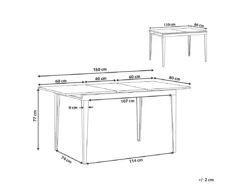Table De Salle à Manger Extensible Noire 120/160 X 80 Cm NORLEY -Meilleur Meubles Magasin table a manger 17164119