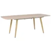 Table De Salle à Manger Extensible Effet Bois Clair 180/210 X 90 Cm HAGA -Meilleur Meubles Magasin table a manger 17164185