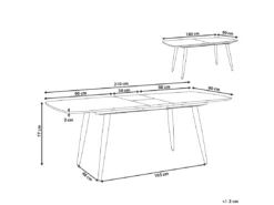 Table De Salle à Manger Extensible Effet Bois Clair 180/210 X 90 Cm HAGA -Meilleur Meubles Magasin table a manger 17164189